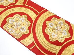 アンティーク　丸紋に華紋織り出し袋帯（着用可）